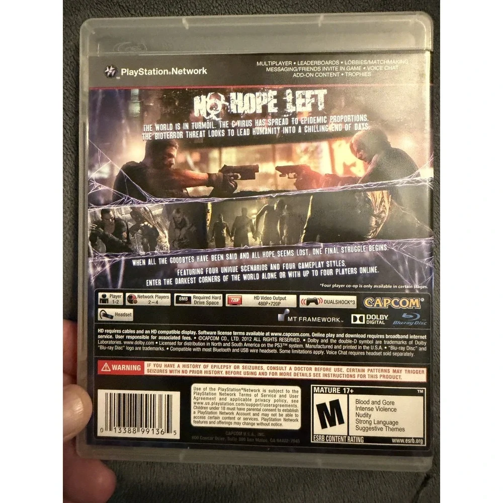 Resident Evil 6 Sony Playstation 3 PS3 Video Game Cib Complete Mint With Decals